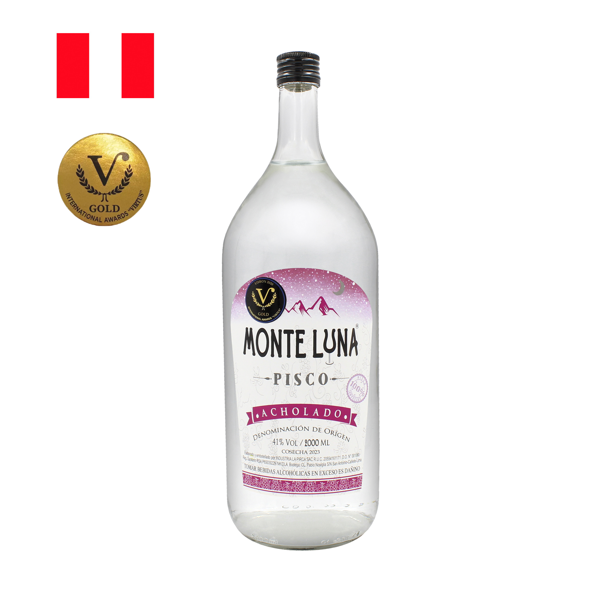 Pisco Monte Luna Acholado 2 Lt