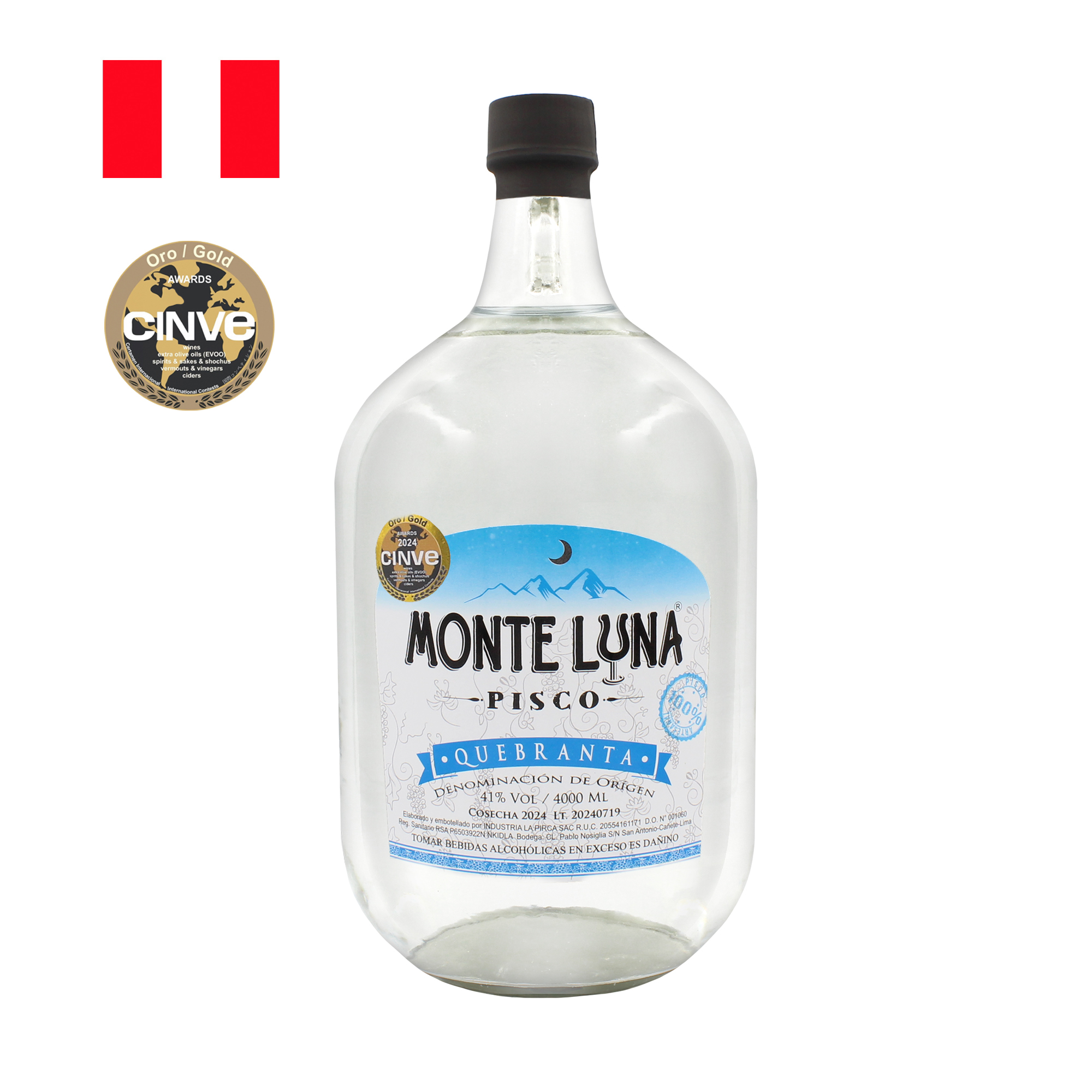 Pisco Monte Luna Quebranta 4 L
