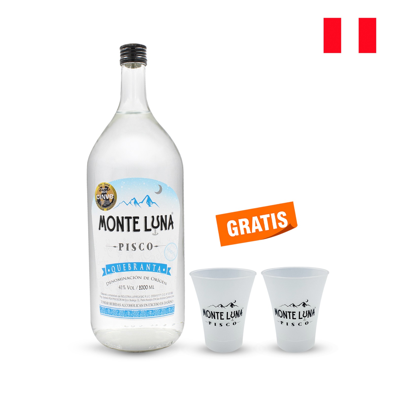 Pisco Monte Luna Quebranta 2 L