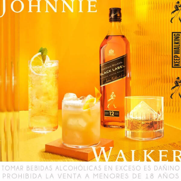 Johnnie Walker Black Label Whisky 12 Años 750ml - Imagen 2