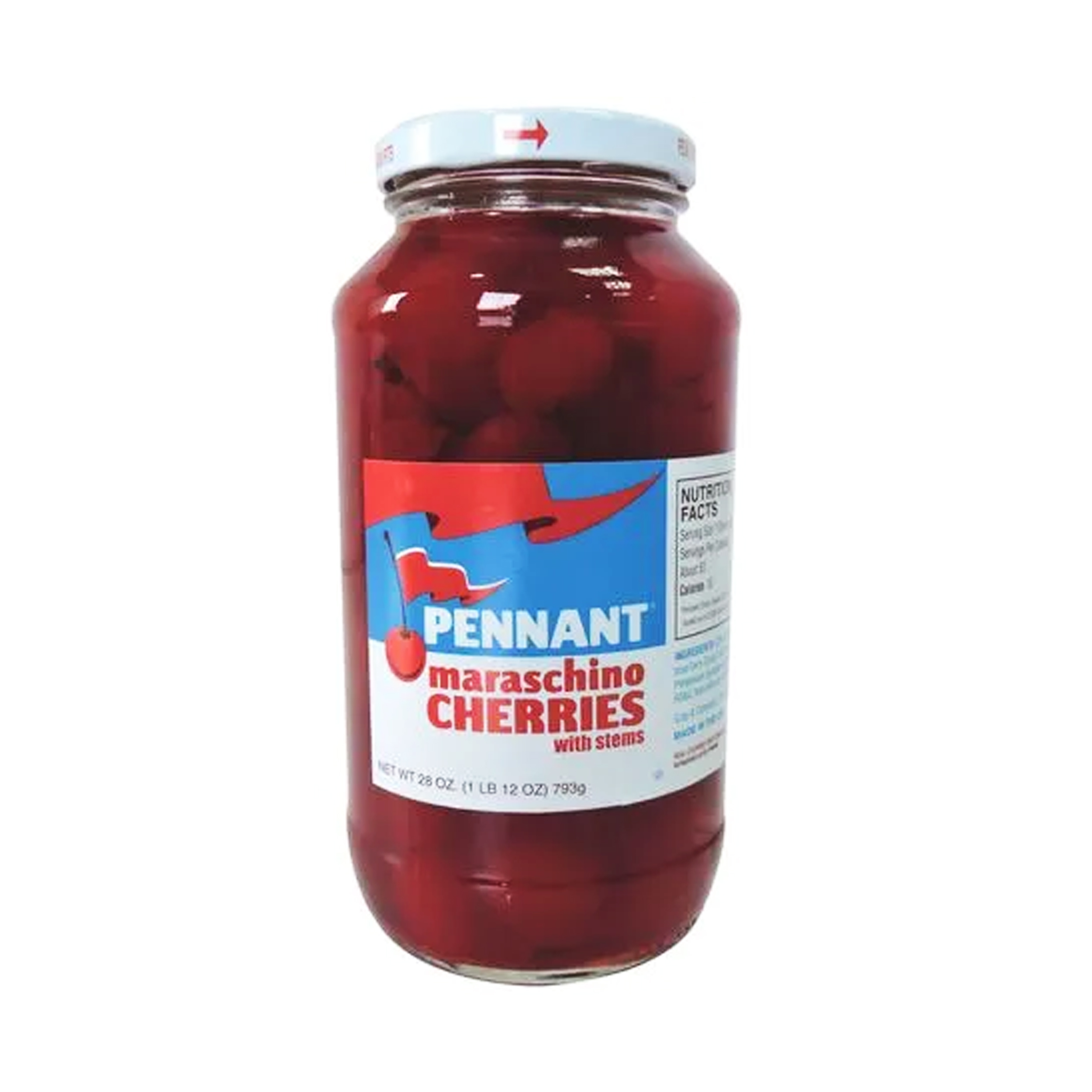 Cerezas Marrasquino Pennant en almíbar con tallo 793 GR