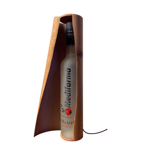 Pisco Monte Luna Personalizado 500 ML Mod.1 Corporativo Botella + Tubular Modelo Pergamino
