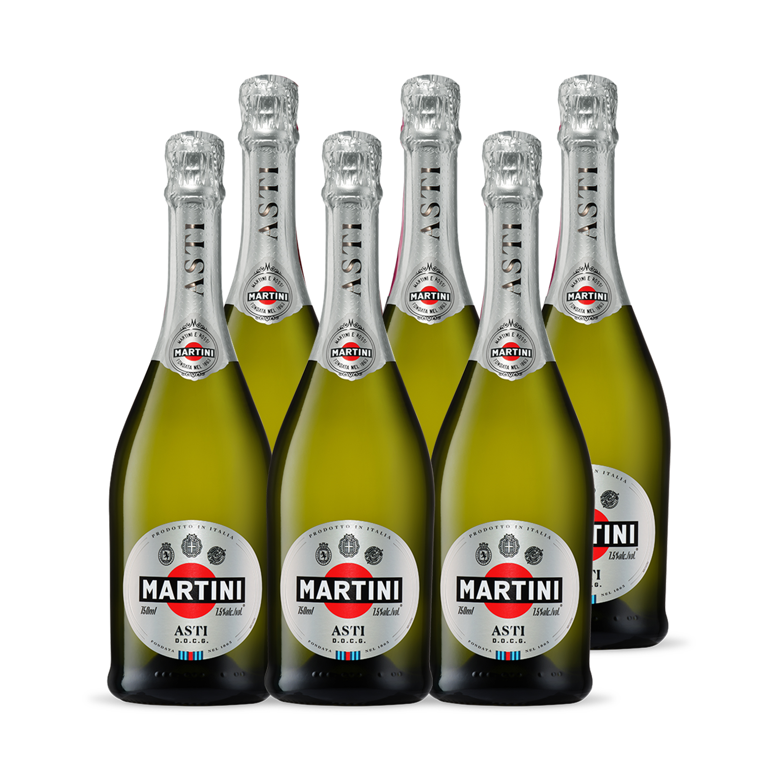 6 Espumantes Martini Asti 750 ML