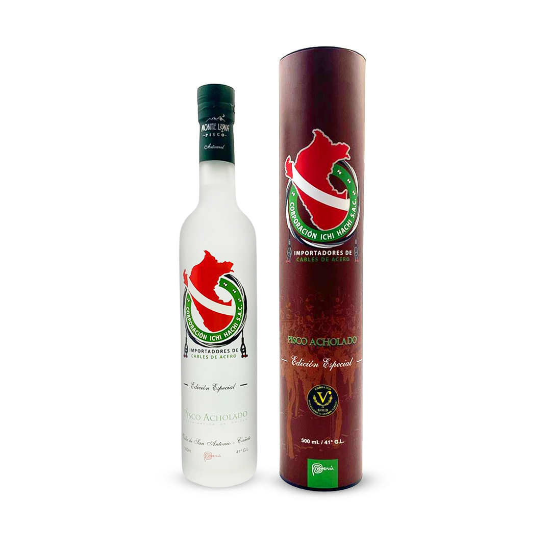 Pisco Personalizado Quebranta Serigrafia c/ Tubular 500 ML