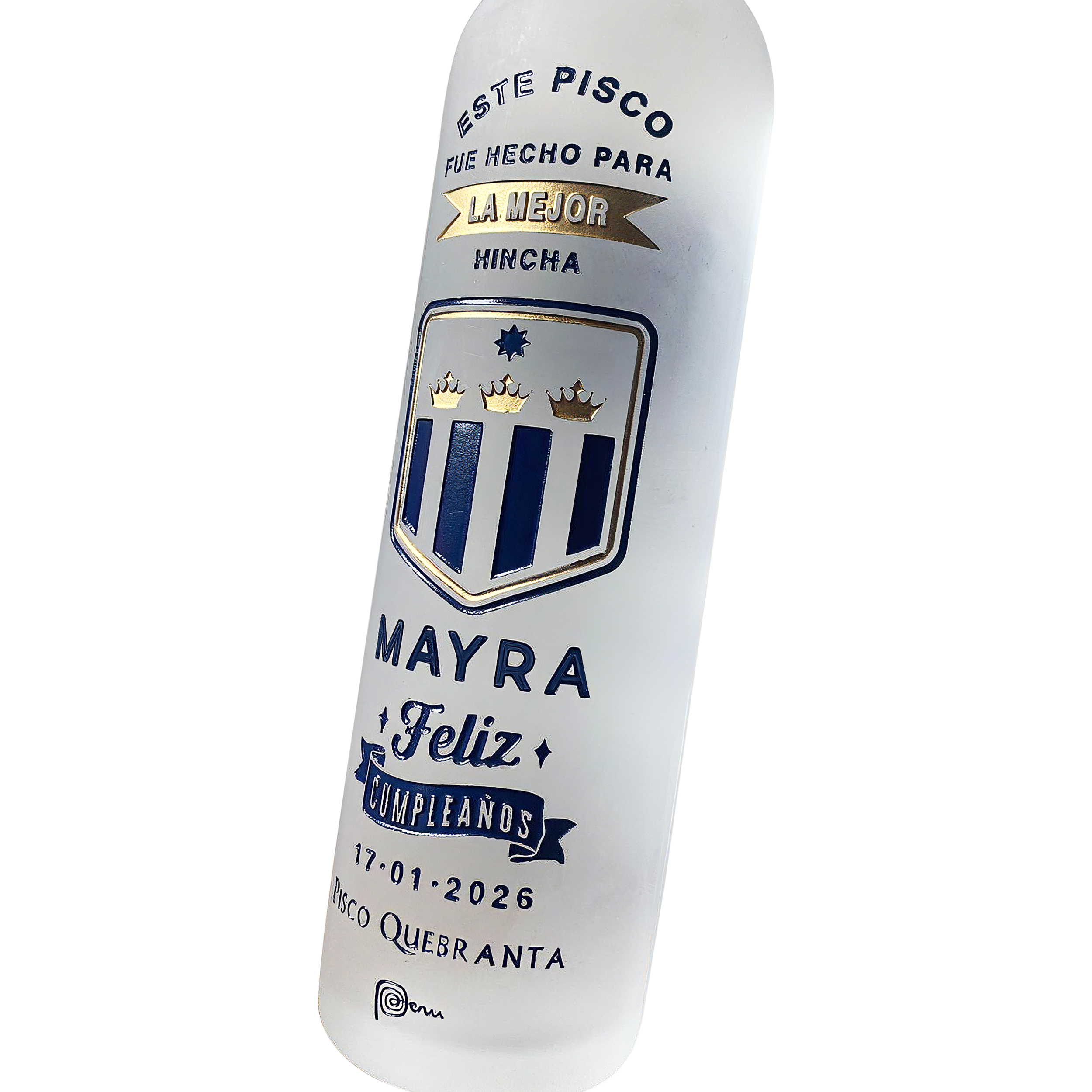 Pisco Personalizado Alianza Lima Quebranta 500 ML | Feliz Cumpleaños