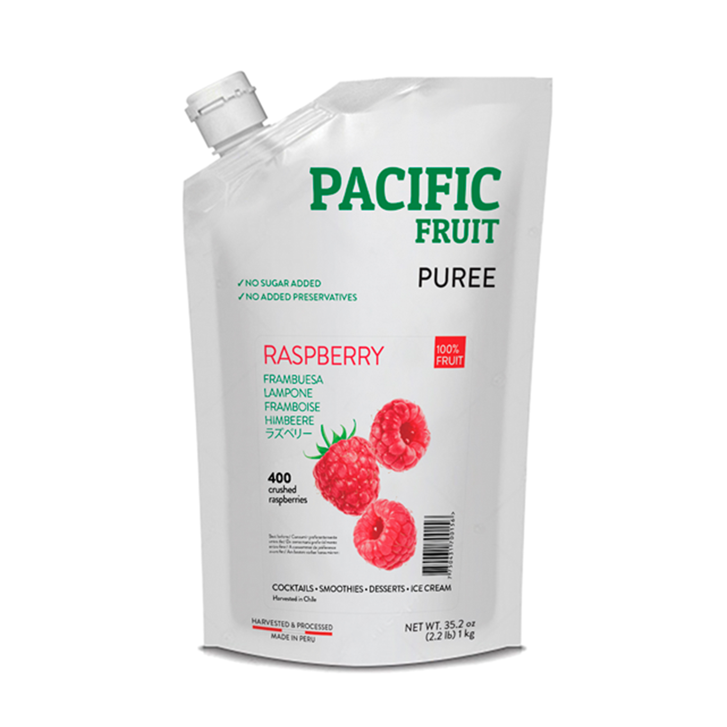 Pulpa Pure de Fruta | Pacific Fruit | Frambuesa 1 KG