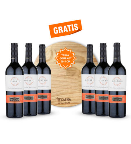 6 Vinos Casa Rosário Touriga Nacional 2022 750 ML | Tabla Gourmet Gratis