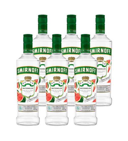 6 Vodkas Smirnoff Watermelon 700 ML