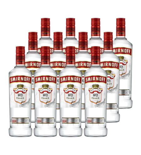 12 Vodkas Smirnoff Red 700 ML