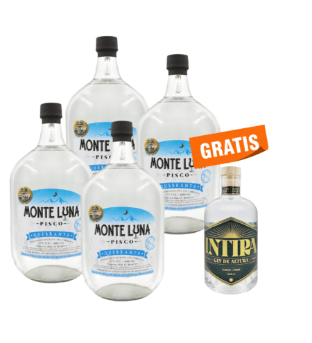 Pack Monte Luna Quebranta 4 Litros x 4 + Intira Gin 700 ml GRATIS