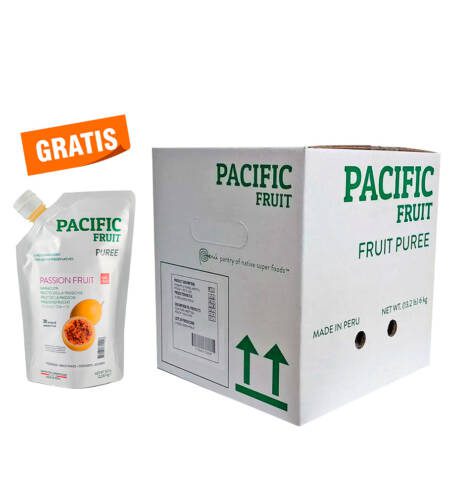 Puré de Maracuyá Pacific Fruit 1 LT Caja x 6 Unidades más 1 Gratis