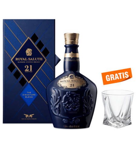 Whisky Royal Salute 21 Años 700 ml + Vaso Espiral GRATIS