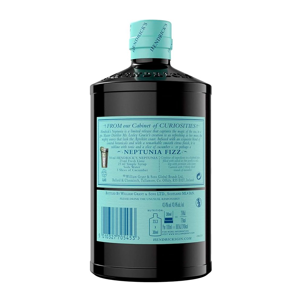 Gin Hendricks Neptunia 700ml – Edición Limitada - Imagen 2
