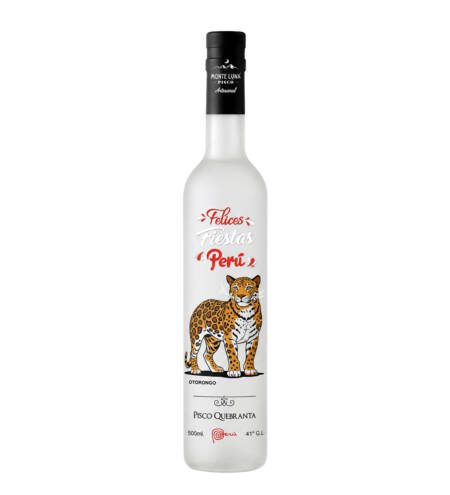 Pisco Personalizado Colección Fauna del Perú Otorongo 500 ml Quebranta Monte Luna