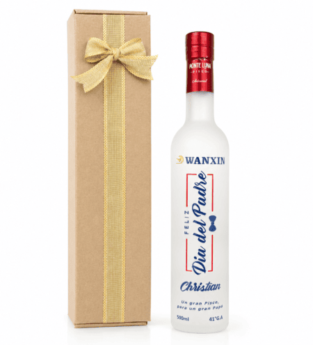 Pisco Personalizado Monte Luna 500 ml con Caja