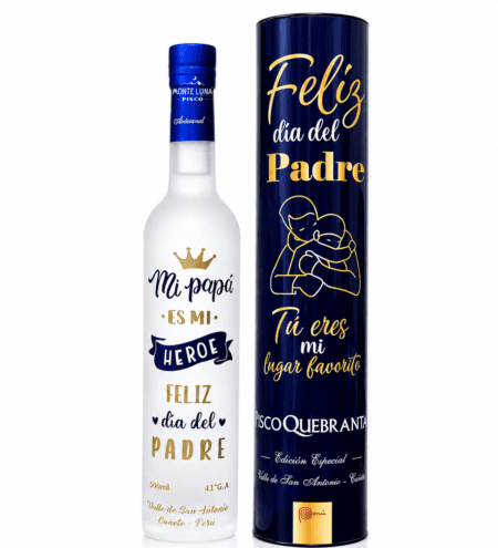 Pisco Personalizado Día del Padre con Tubular 500 ml