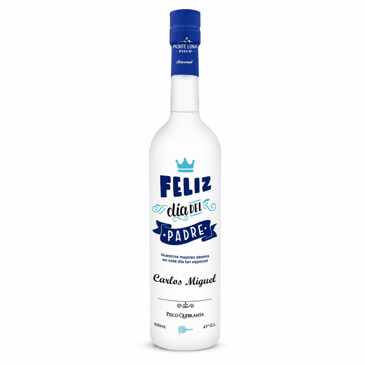Pisco Personalizado Día del Padre Monte Luna 500 ml
