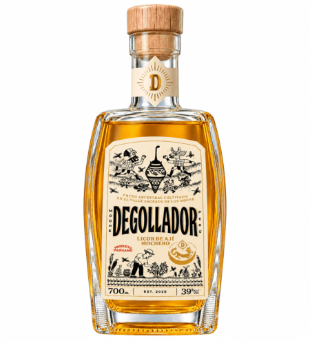 Licor de aji Decollador 700 ml elaborado con ají mochero peruano