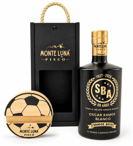 Pisco personalizado Sport Boys Monte Luna 500 ml con caja premium